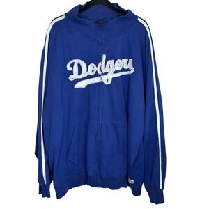 Vintage Stitches LA Dodgers Full Zip Jacket Mens 2XL Blue Terry MLB Fan Baseball